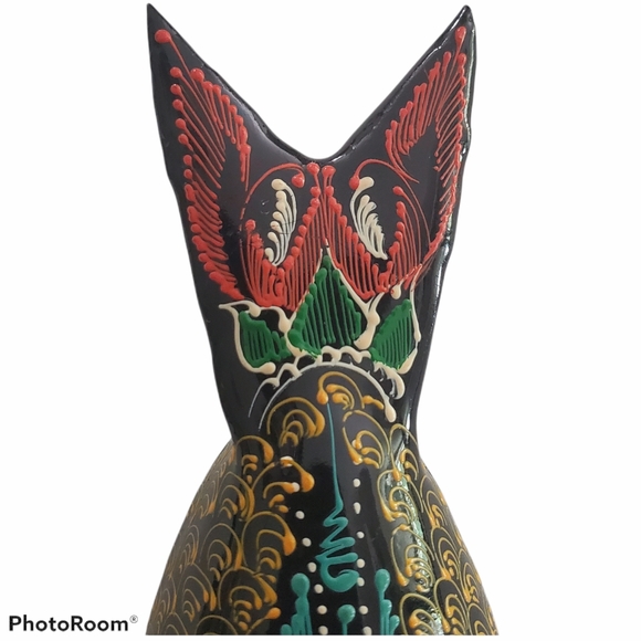 Vintage Hand Painted Wood Carved Fish Trinket Dish - Picture 10 of 13